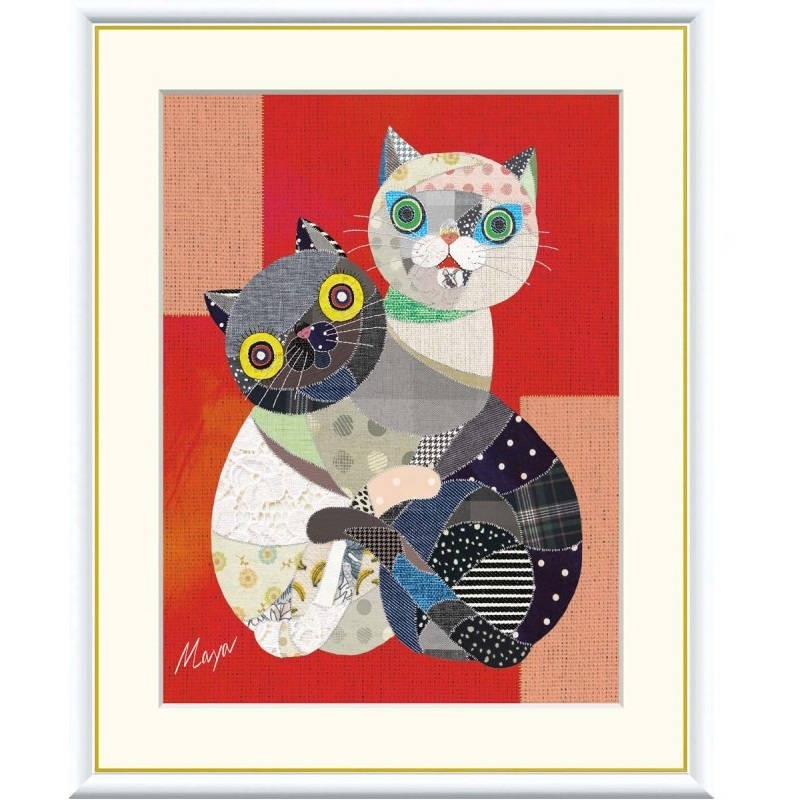 値下げ！【新品】 ニッチアート猫装飾画 gk-a5-j3u009.jpg