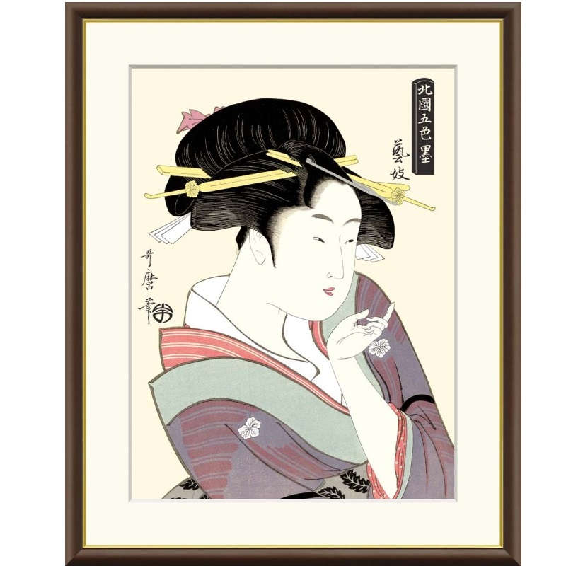 楽天市場】額絵 喜多川歌麿 寛政の三美人 f8・f6・f4サイズ 浮世絵