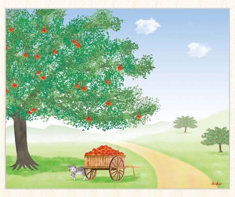 インテリアアート 鈴木 みこと すずき みこと りんごの木 F8 G4 Cm001 F8 インテリア Rvcconst Com