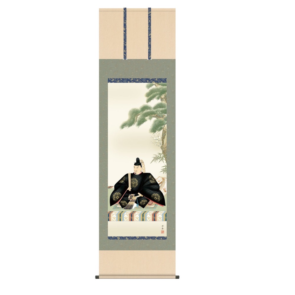 掛軸 端午の節句画 天神 (KZ5C4-079) 尺五 小野洋舟 桐箱畳紙収納 (代引不可)｜さくらソレイユ　店