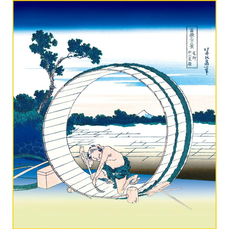 楽天市場】色紙絵 富嶽三十六景【葛飾北斎】相州仲原 浮世絵 k3-039