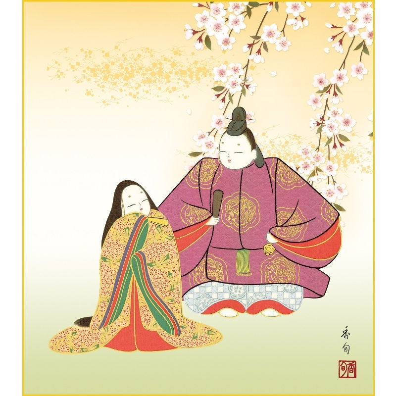 ヨシゾウです。立ち雛　色紙絵　お雛様　見本 ヨシゾウ様専用です。立ち雛 色紙絵 お雛様 見本