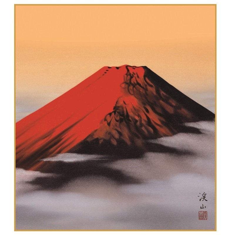 赤富士　絵画 kk18-m-k13-003.jpg