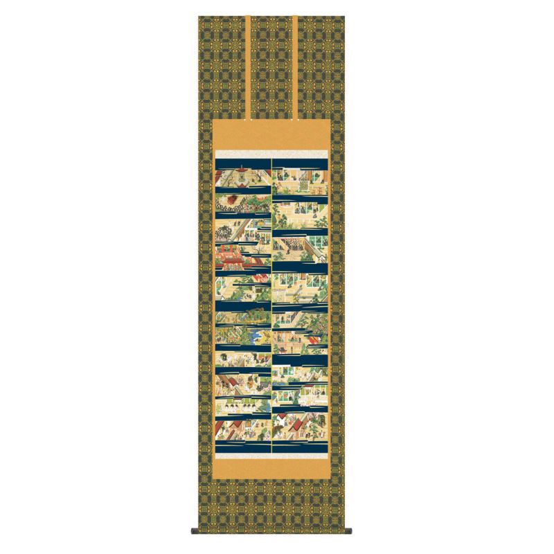 掛軸-920　中村逸夫　鹿子御影　共箱　蓮如上人像　浄土真宗　幅広 掛軸-920 中村逸夫 鹿子御影 共箱 蓮如上人像 浄土真宗 幅広