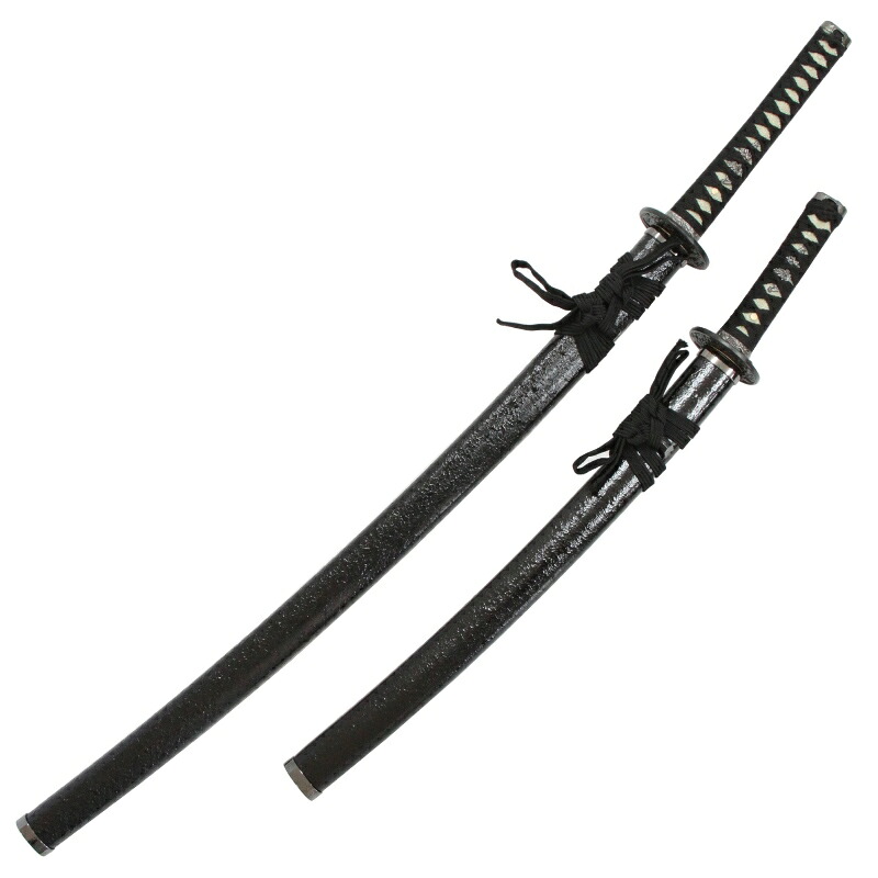 模造刀 雲シリーズ 黒雲 大小刀 刃紋入り刀身 メッキ合金[neu076set]日本刀 美術刀剣 おもちゃ 通販（代引き不可）｜さくらソレイユ　店