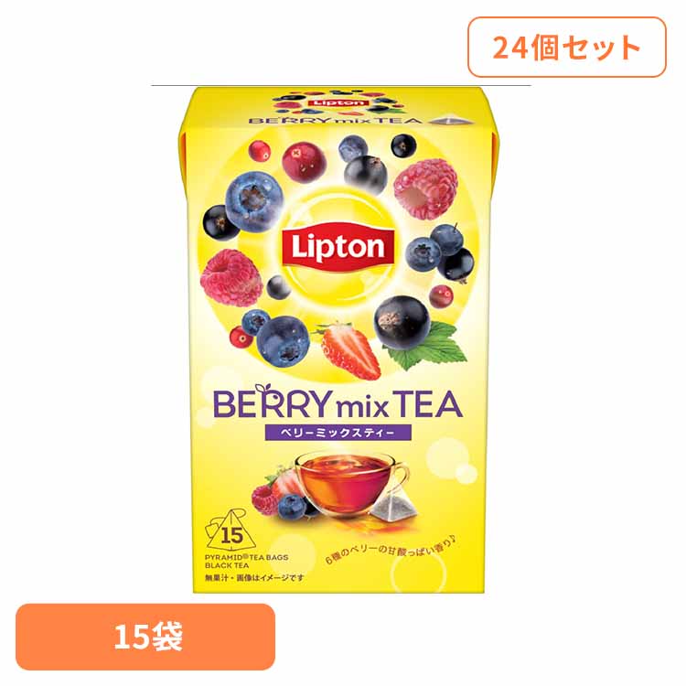 リプトン ベリーミックス ティーバッグ 15袋×24個 紅茶 ティーバッグ リプトン フレーバーティー ベリーミックスティー ミックスベリーティー フルーツティー キーコーヒー