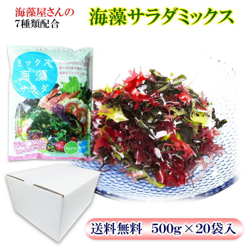 New限定品 送料無料海藻屋さんの海藻サラダ５００g ２０袋入 塩蔵ミックスサラダ ７種類の海藻配合 第1位獲得 Lexusoman Com