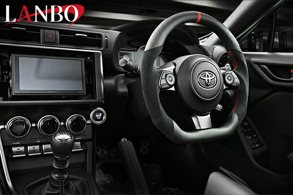 プレミアムスポーツ ステアリング マッドカーボンxアルカンターラ　 GR86 ［ZN8］/BRZ ［ZD8］［ZC6 後期］/86 ［ZN6 後期］ /86 GR ［ZN6］ /C-HR GR SPORT(10系)/ハリアー GR SPORT［60系］/VOXY GR SPORT ［80系］/NOAH GR ［80系］他 [CB001D][LANBO]