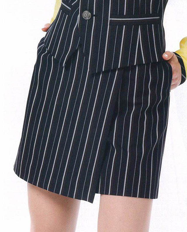 スカート レディース<br>アミューズメント パチンコ店<br>女性用<br>メリハリストライプのスカート