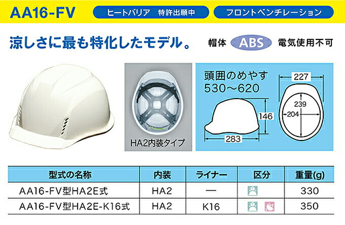 超特価 涼神 遮熱ヘルメット 10個セット ヒートバリア AA16型HA2E-K16式 遮熱ホワイト 通気孔なし ライナー付き 工事用 軽量  熱中症対策 夏用ヘルメット 土木 建築 工場 建設 現場 涼しい DIC fucoa.cl