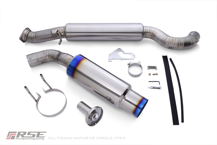 リアルスピード フルチタンマフラーキット TYPE-R (シングル) GRカローラ GZEA14H G16E-GTS ※MORIZO未確認 【競技専用部品】｜K-ワークス　店