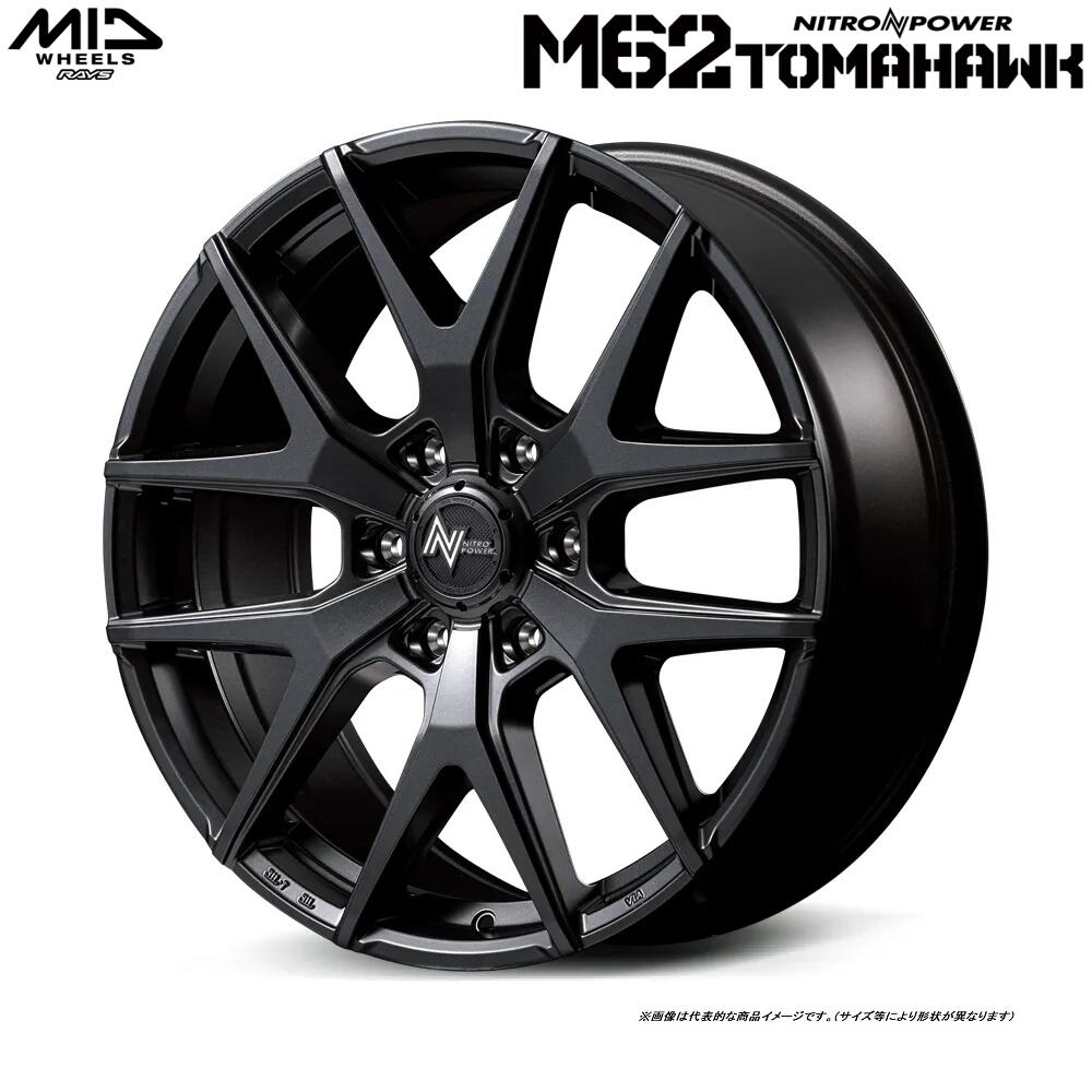 MID ナイトロパワー M62トマホーク ランドクルーザー250系 VX,ZX ワイド(オーバーフェンダー)グレード車 ランドクルーザー300系 20インチ リム幅:8.0J 6H PCD 139.7 INSET +55 [4本セット] マルカサービス M62 TOMAHAWK カラー：バレルブラック｜K-ワークス　店