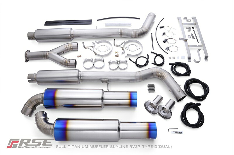 リアルスピード フルチタンマフラーキット TYPE-D (デュアル) スカイライン400R RV37 VR30(ターボ) 【競技専用部品】|K-ワークス 店