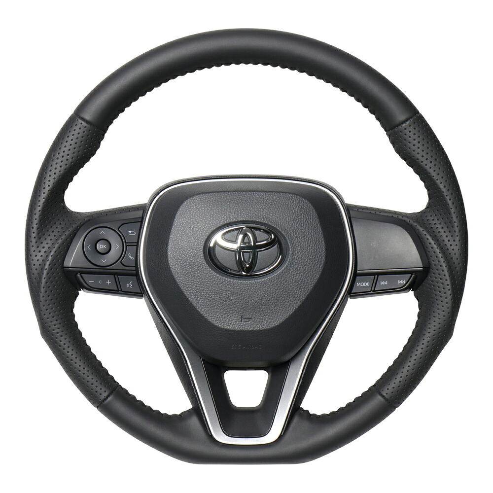REAL レアル ステアリング オリジナルシリーズ RAV4 (50系) ※PHV不可 H31(2019).4～ ソフトDシェイプ / 小径(370mm) / ガングリップ スタンダード オールレザー / ブラックステッチ 27,308円