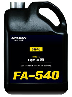 BILLION　ビリオン　OILS 86 / BRZ ＆ GR86 / BRZ 専用 エンジン オイル FA-540 (5W-40) [内容量:5.6L]