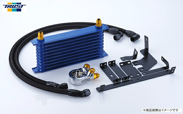 GXPA16 TRUST トラスト GReddy GRヤリス GXPA16 G16E-GTS 2020.09~ MC前後共通 オイルクーラー「スタンダードタイプ」コア:10段/ラジエター前取付/サーモ付|K-ワークス 店
