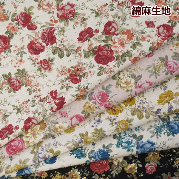 楽天市場】ツイル 生地 アンティーク 調 薔薇 柄 セピア風 バラ