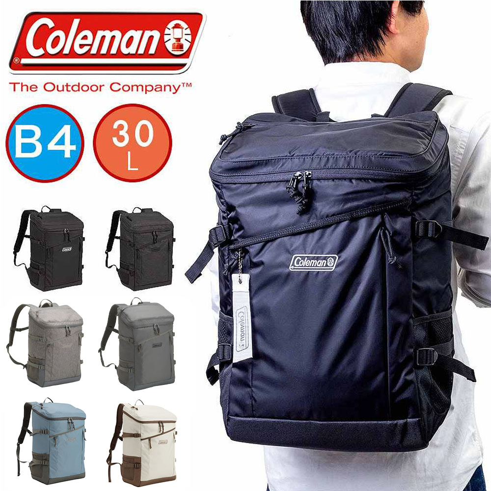 【尖んがり最大限度43倍 | 6/10まで】 電話を掛けるマン 背嚢 Coleman 30L WALKER SQUARE BAG B4 背嚢 真四角背嚢 メンズ レディース 中学生 高校生 角帽 お坊っちゃん お嬢さん 成年者 通学背嚢 ボックス席型 ウォーカースクエアバッグ