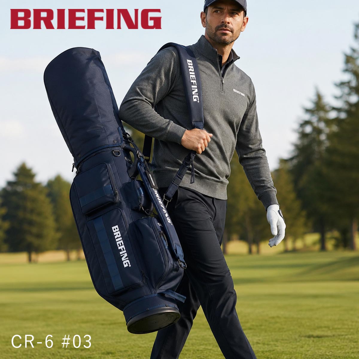 ブリーフィング キャディバッグ CR-6 #03 ゴルフ BRIEFING GOLF ブランド名 5取りわける 8.5型 2WAY CART TOTE CS BRG251D01