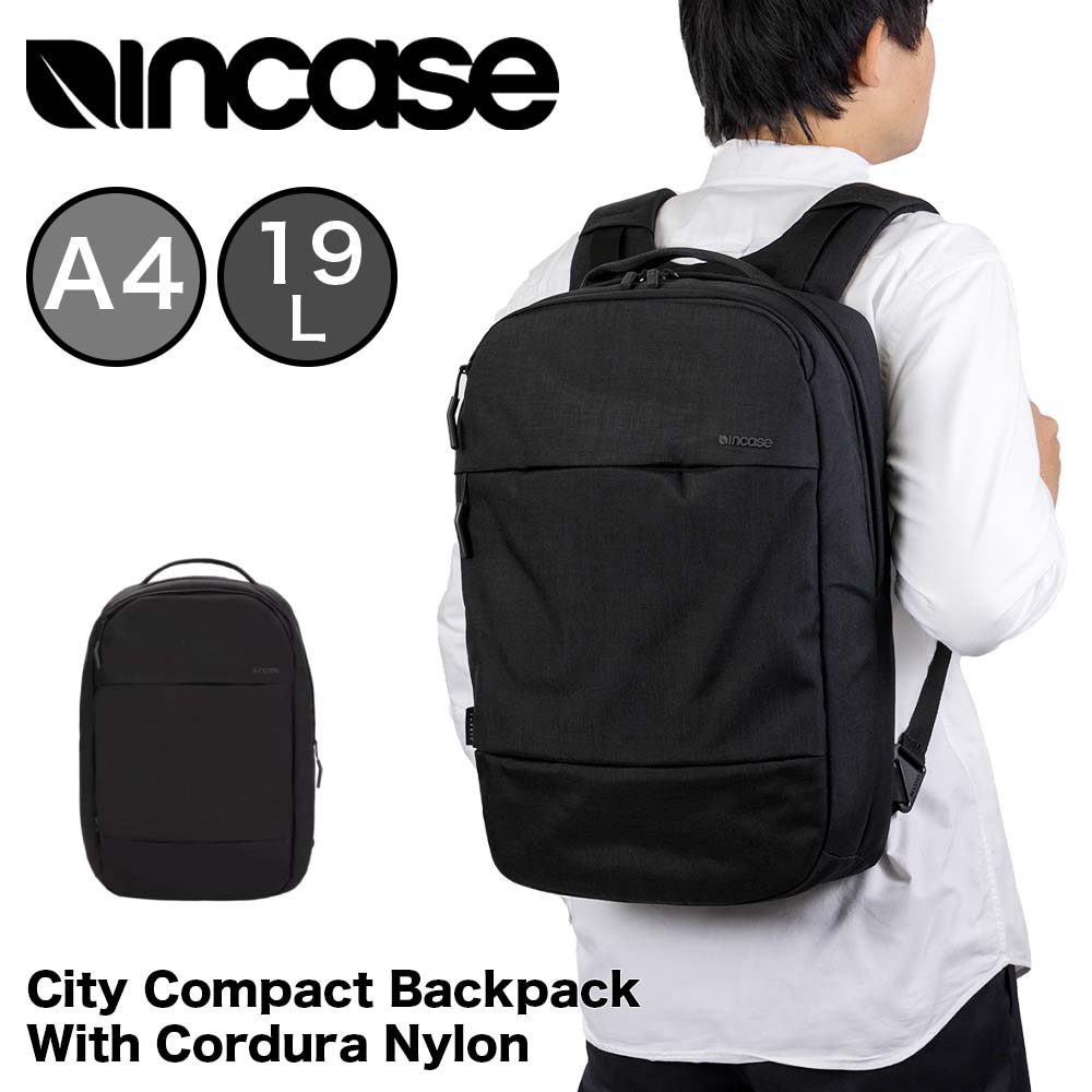 【尖んがり最大限度43倍 | 6/10まで】 Incase はたご屋容れもの 背嚢 City Compact Backpack With Cordura Nylon 定め事品 うしろ側容器に並べる A4 メンズ レディース シティコンパクトバックパック パソコン背嚢
