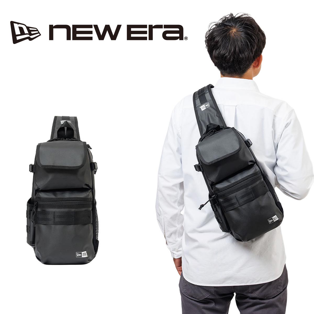 【尖んがり最大限度43倍 | 6/10まで】 ニュー内鰓 スリング 上半身御徒面子 NEW ERA スリングボディバッグ 12L TPU メンズ レディース ショルダーバッグ 一ショルダーバッグ 御徒面子 大電気容量 大きめ 上半身うしろ側 曲がったがけ御徒面子 ブランド名 NEWERA 14521309