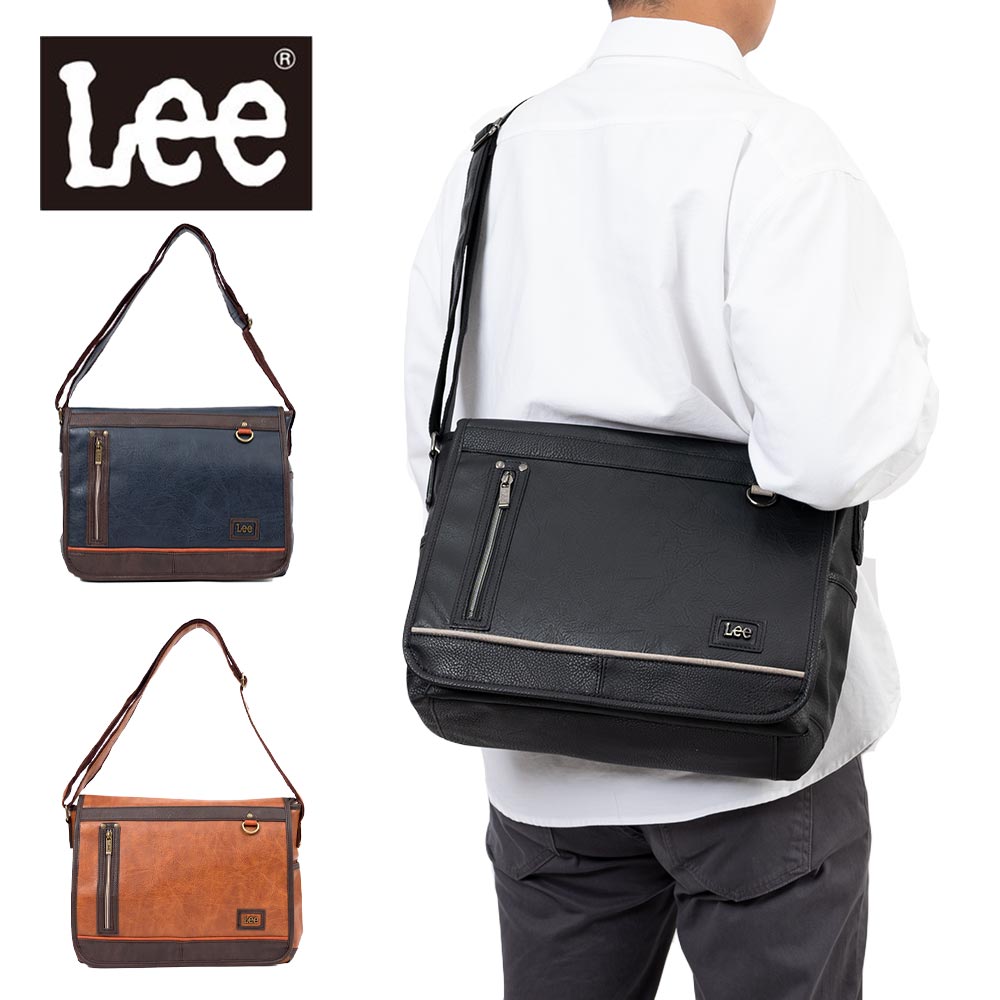 【尖んがり最大限度43倍 | 6/10まで】 Lee  ロバート・エドワード・リー ショルダーバッグ 御徒面子 A4 メンズ レディース ブランド名 ショルダーバック 上半身御徒面子 曲がった掛け御徒面子 曲がったがけ御徒面子 肩かけ袋 曲がったがけ 曲がった掛け 一般受け かっこいい 分かりやすい 成年者 今めかしい 合皮 320-3154
