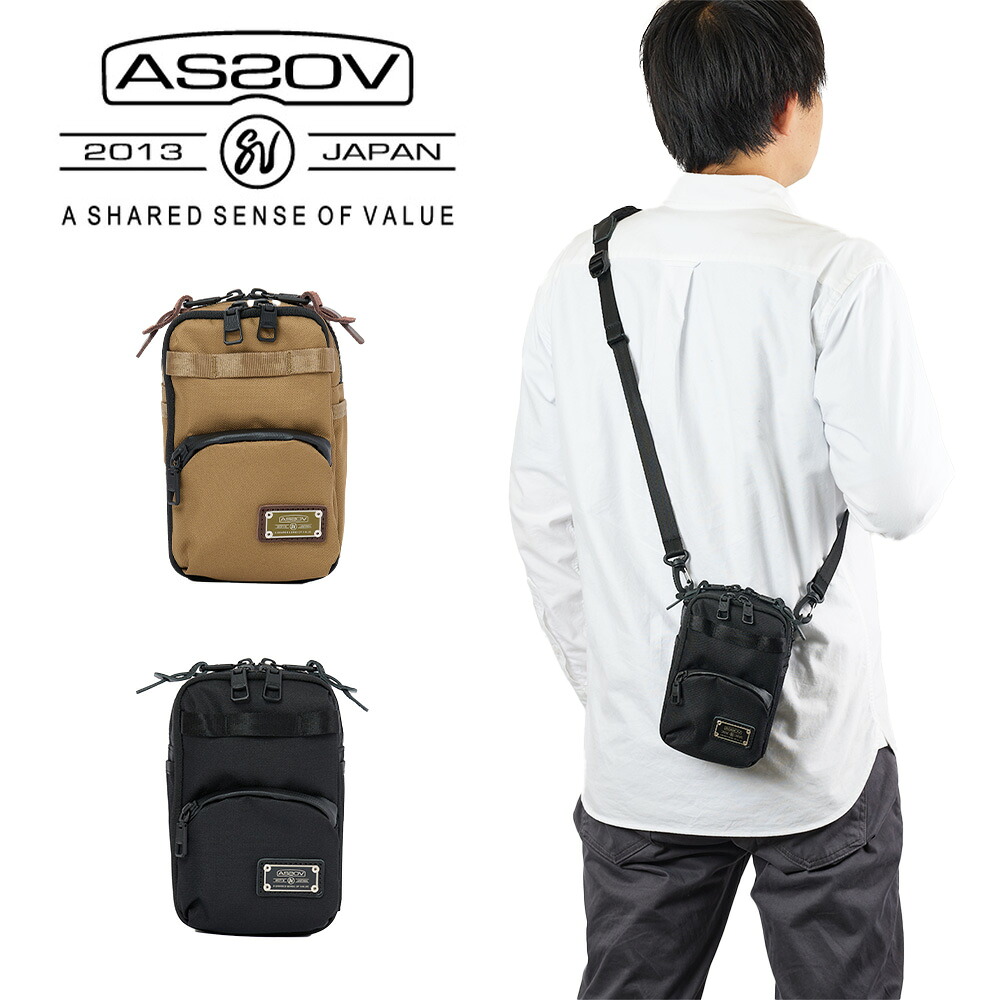 アッソブ ミニ ショルダーバッグ バッグ AS2OV メンズ レディース ASSOV ブランド ナイロン 評判 丈夫 小さめ 人気 黒 おすすめ 正規品 DOBBY 305D WALLET SHOULDER ウォレットショルダー サコッシュ 062100