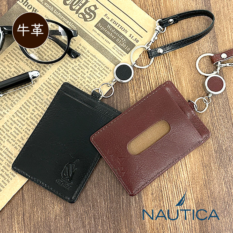 パスケース メンズ 本革 牛革 レザー 定期入れ 4nt0032 NAUTICA ノーティカ オーセンティック リール付き パスケース ICカードケース ブランド 人気 プレゼント 紳士 上質 薄型 革 大容量 お洒落 おしゃれ かっこいい 通勤 通学 プレゼント 男性 女性 レディース