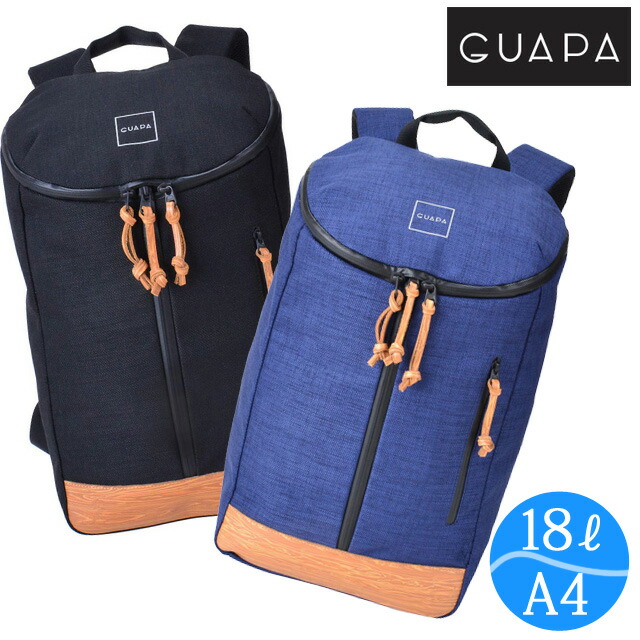 リュック ボックス型 スポーツ GUAPA グアパ DONAU 三方開きリュック 18L 51004 黒 紺 ブラック ネイビー レディース メンズ 通勤 通学 中学生 高校生 大学生 男子 女子 A4 大容量 おしゃれ ママ 撥水 スポーツ 防水 大容量 おしゃれ アウトドア｜かばんmart