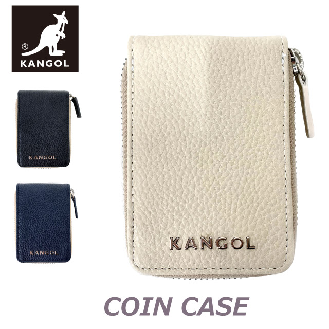 ラッピング無料 小銭入れ メンズ コインケース Kangol カンゴール Bolton コインケース 250 革 スナップボタン ファスナー小銭入れ カード入れ カードも入る コンパクト 財布 皮 牛革 本革 黒 白 紺 かっこいい 誕生日 クリスマス 父の日 ギフト プレゼント