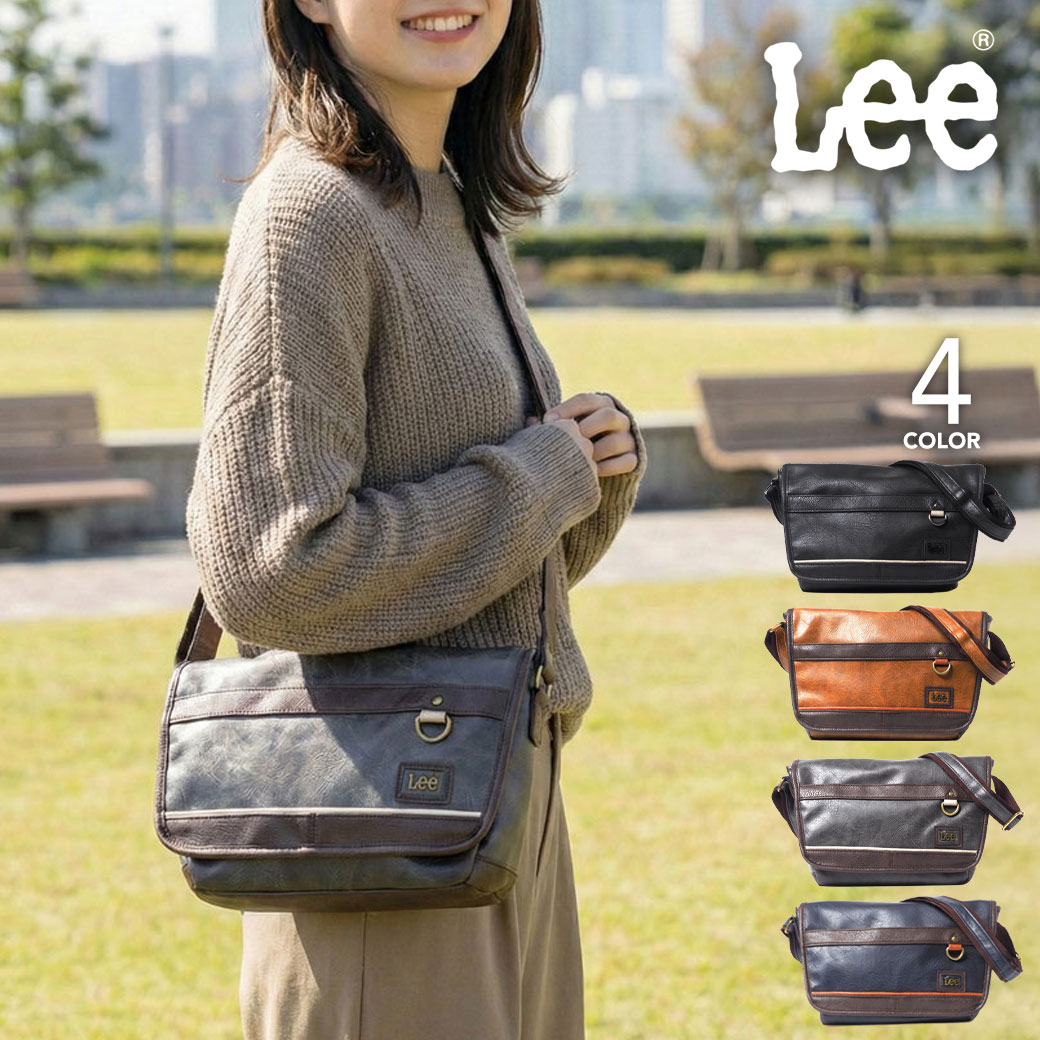 ショルダーバッグ メッセンジャーバッグ A5 Lee リー infinity2 インフィニティ2 320-3152 フェイクレザー PU合皮 メンズ レディース 斜めがけ 軽量 旅行 サブバッグ ヴィンテージ調|鞄・財布屋本舗(バッグ・サイフ)