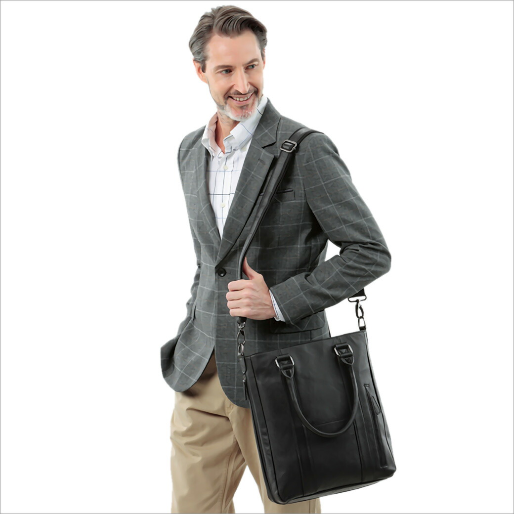 ビジネスバッグ ホースレザー縦型トートバッグ 24a1 Flying Horse メンズ 馬革 オンライン トートバック 斜め掛け 2way ショルダーバッグ 通勤 通学 鞄 財布屋本舗 バッグ サイフ サイズ収納可能で通勤通学にも しなやかな馬革を使用したトートバッグです