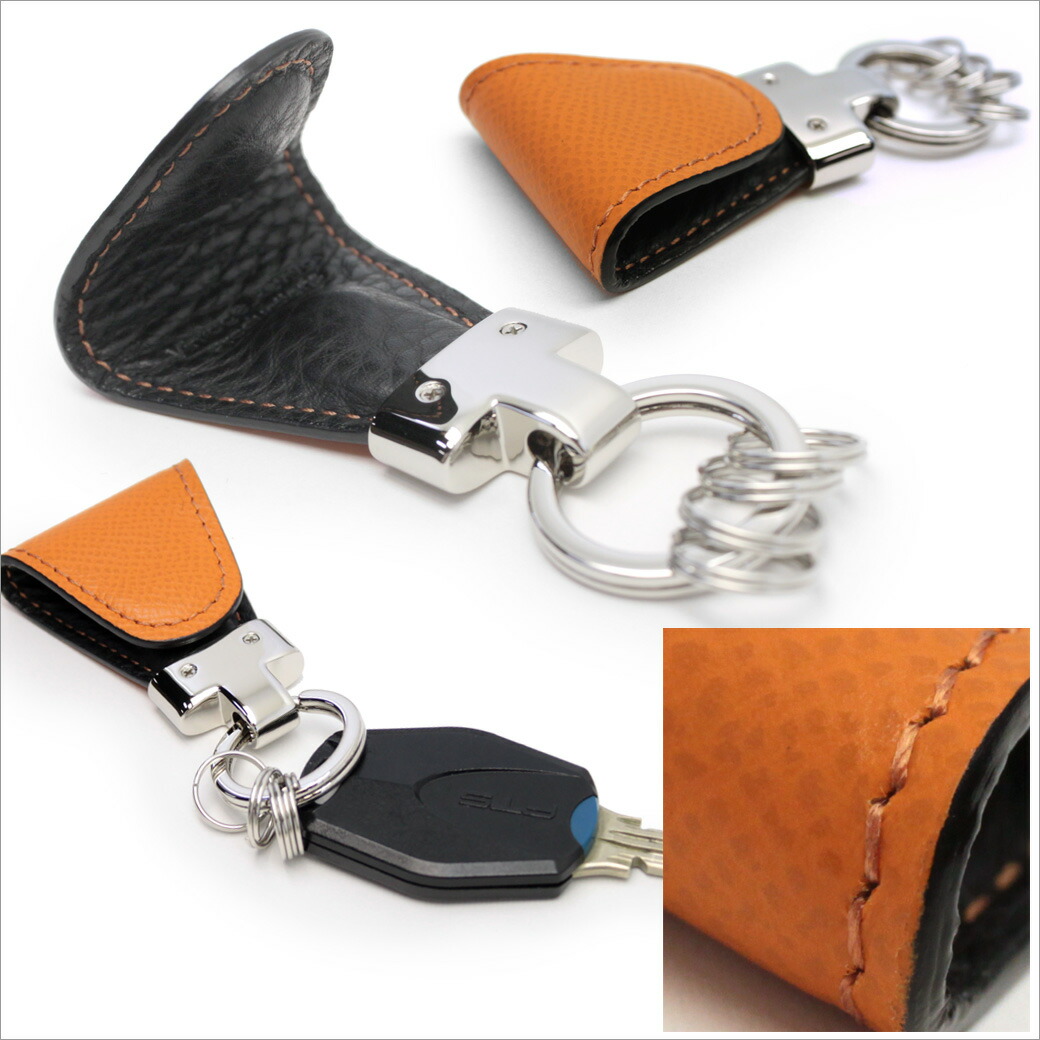 Bag And Wallet Store Key Ring Mail Order Brand Present Christmas Made In Practical Japan Which Enclosed Genuine Leather Key Ring Domestic Production Key Clip 592 Calf Leather Key Clip Genuine Leather Key