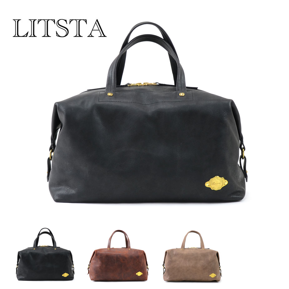 ボストンバッグ 2Way ショルダーバッグ レディース 日本製 本革 ワックスレザー LITSTA リティスタ 牛革 ヌメ革 A4 B5 Boston ボストン バッグ 大人 送料無料|かばんやさん
