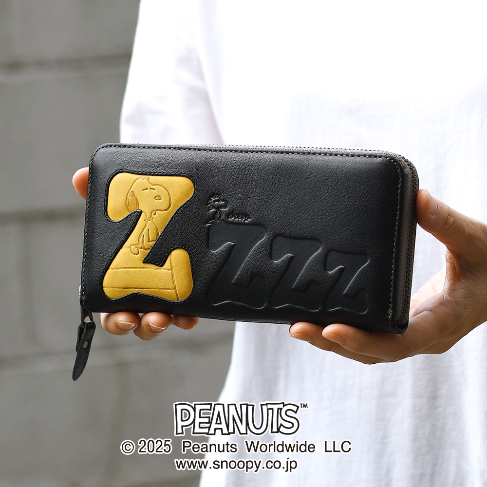 PEANUTS ピーナッツ SNOOPY スヌーピー キャラクター財布 ZZZ ズズズ 長財布 ラウンドファスナー メンズ レディース 本革 L字ファスナー小銭入れ 使いやすい 仕分け タータンチェック 大人カジュアル レザー 大容量 YKK 牛革 レザー 73530