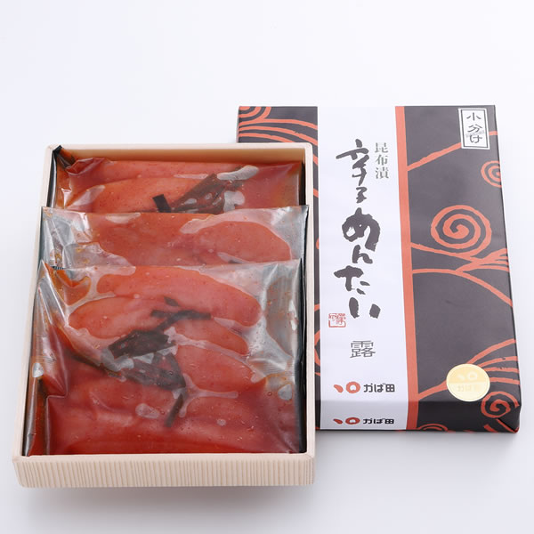 【冷凍出荷】かば田 昆布漬辛子めんたい『露』＜小分け＞（111065） ／ 明太子 九州 福岡 グルメ お取り寄せ ご飯のお供 おつまみ ギフト お歳暮 お中元 母の日 父の日