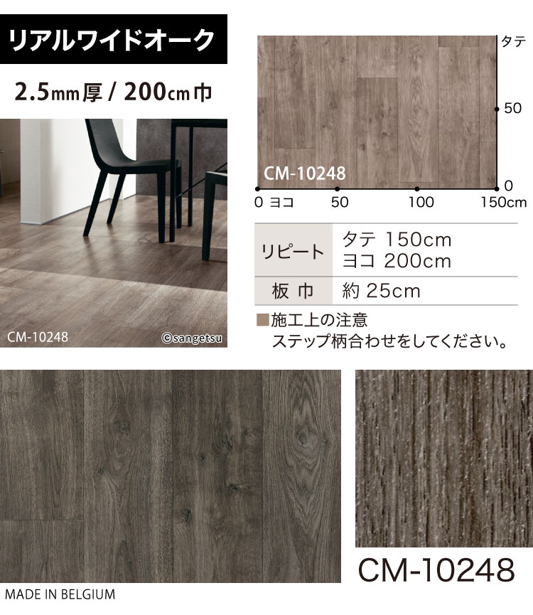 市場 サンゲツ ラフソーン H 床材 200cm巾 2.6mm厚 Hフロア FLOOR - 床シート ステンシルウッド 店舗用クッションフロア  クッションフロア 2.5mm