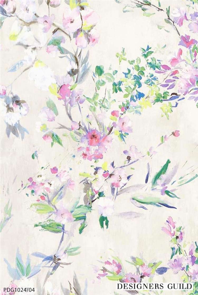 楽天市場 送料無料 輸入壁紙 イギリス製 花柄 植物 エレガンス 布 のりなし壁紙 Designers Guild デザイナーズギルド 53cm 10m ロール Pdg1024 01 全3色 ブルー マルチカラー グレー クロス Diy リフォーム 1ロール単位 カベコレ 壁紙 コレクション