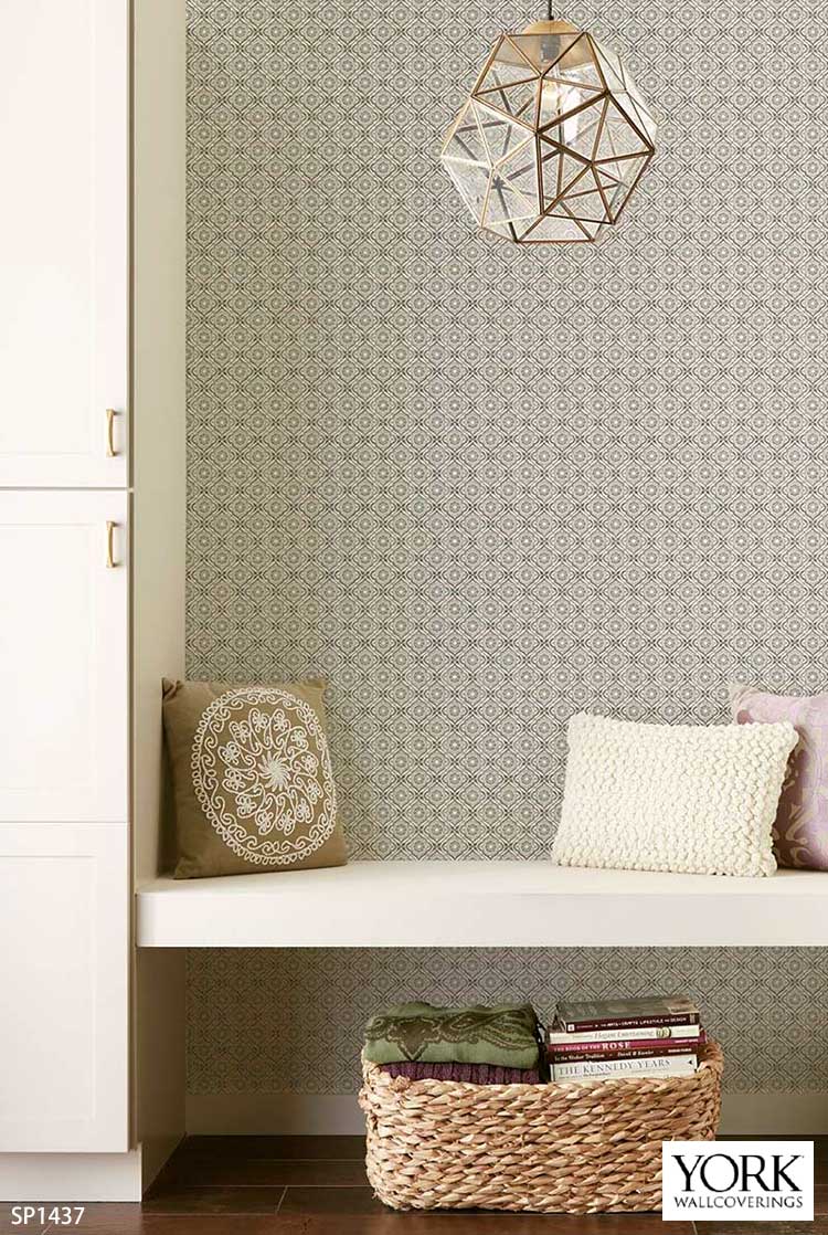 送料無料 輸入壁紙 アメリカ製 タイル ヨーロピアン かわいい 布 のりなし壁紙 York ヨーク 68 6cm 8 2m ロール Sp1434 全4色 ベージュ ブルー グレー ブラウン クロス Diy リフォーム 1ロール単位 Alternativesolutionsusa Net