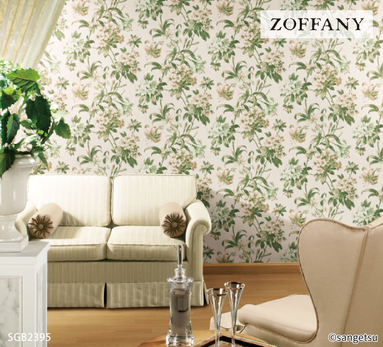 楽天市場 輸入壁紙 サンゲツ Xselect イギリス Zoffany 花柄 植物 52cm巾 Sgb2395 Rhododendrons Lilies 壁紙 10m以上1m単位 カベコレ 壁紙コレクション