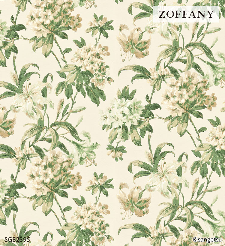 楽天市場 輸入壁紙 サンゲツ Xselect イギリス Zoffany 花柄 植物 52cm巾 Sgb2395 Rhododendrons Lilies 壁紙 10m以上1m単位 カベコレ 壁紙コレクション