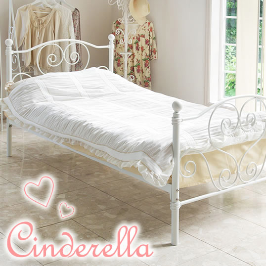 ベッド パイプベッド アイアンベッド お姫様ベッド シンデレラベッド シングル BSK-919SS Cinderella pipe bed iron bed princess bed|かべがみ革命