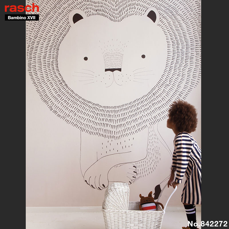 Saleセール 楽天市場 壁紙 はがせる 輸入壁紙 ドイツ製 Rasch ラッシュ Bambino Xviii 0cmx280cm 4巾パネル式 貼ってはがせる壁紙 フリース壁紙 はがせる壁紙 のりなし おしゃれ Diy 賃貸 アニマル ライオン パステル ピンク 北欧 かべがみ革命 残りわずか