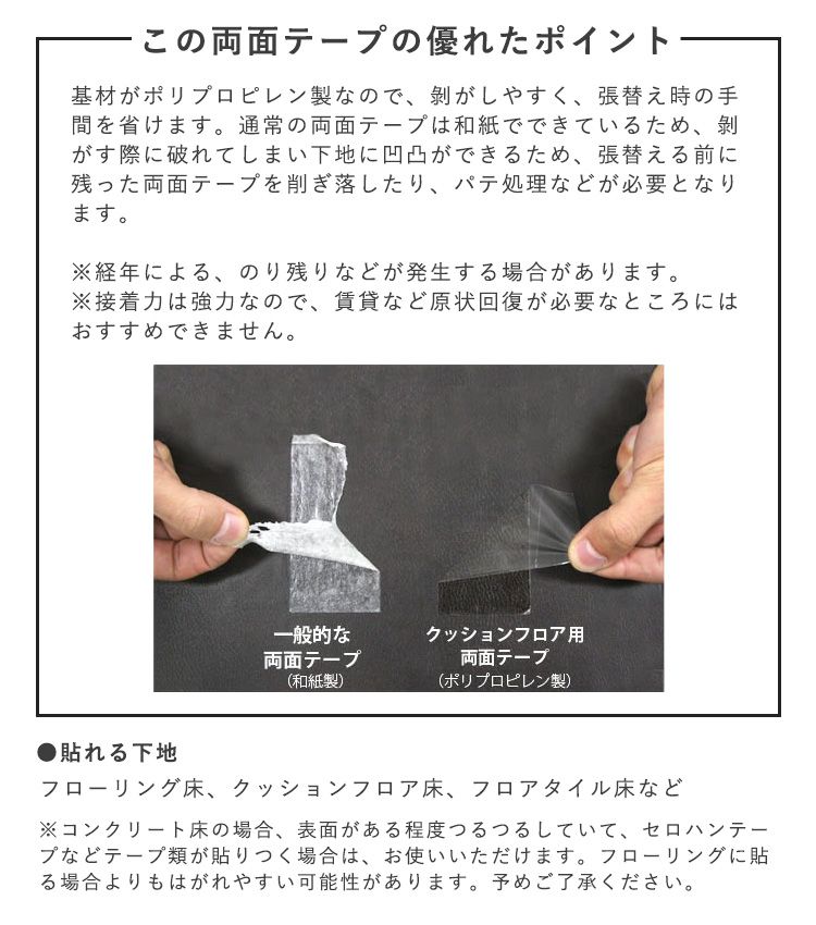 楽天市場 クッションフロア用両面テープ 23 7321 床 リフォーム リビング トイレ 洗面所 玄関等のクッションマット クッションフロア フローリング マット 床材に最適 壁紙屋本舗 壁紙屋本舗 カベガミヤホンポ