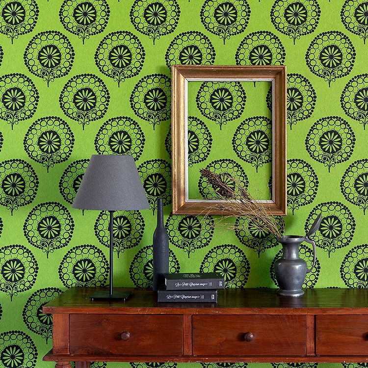楽天市場 はがせる 輸入 壁紙 のりなし 53cm 10m クロス 国内在庫 ですぐ発送 ダマスク柄 グリーン ブラック インポート 壁紙 フランス 製 Casamance 壁紙屋本舗 カベガミヤホンポ