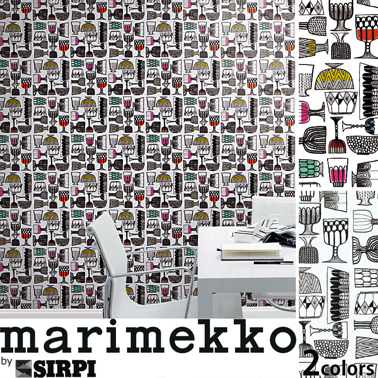 楽天市場 マリメッコ 壁紙 Marimekko Kippis ロール 70cm 10m 単位で販売フリース壁紙 不織布 壁紙 屋本舗 カベガミヤホンポ