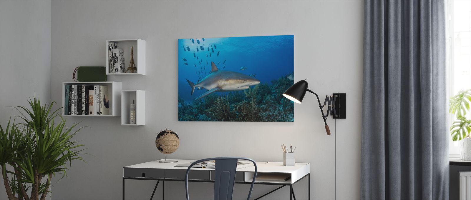 特売 アートパネル 10cm単位でサイズオーダーできる 絵画 壁掛け インテリア 壁飾り キャンバス アート ウォール ペレスメジロザメ 鮫 サメ 海 即日出荷 Inquiport Net