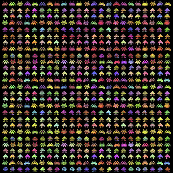 楽天市場 アートパネル 10cm単位でサイズオーダーできる 絵画 壁掛け インテリア 壁飾り キャンバス アート ウォール インベーダー ドット絵 カラフル 黒 ブラック 021 壁紙屋本舗 カベガミヤホンポ