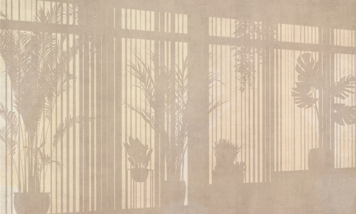 新作モデル 楽天市場 アートパネル 10cm単位でサイズオーダーできる 絵画 壁掛け インテリア 壁飾り キャンバス アート ウォール 窓 バーチカルブラインド 植物 ボタニカル シルエット ベージュ 壁紙屋本舗 カベガミヤホンポ 楽天市場 Logitex Sa