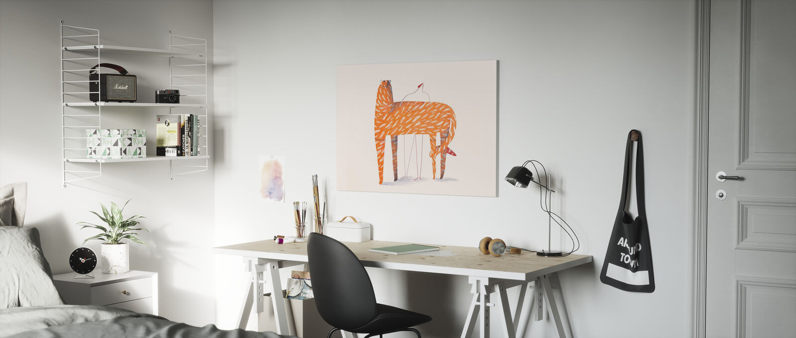 インテリア 絵画 虎 動物 動物 アート オレンジ インテリア 壁飾り 壁紙屋本舗 カベガミヤホンポ 壁掛け キャンバス 10cm単位でサイズオーダーできる イラスト アートパネル 飾る場所に合わせてサイズが選べるから 飾る場所に困らない オレンジ トラ